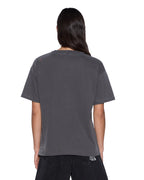 Womens Stacked Stitch Oh G Ss Tee Charcoal Oversized Tees - Grey