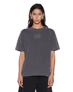 Womens Stacked Stitch Oh G Ss Tee Charcoal Oversized Tees - Grey