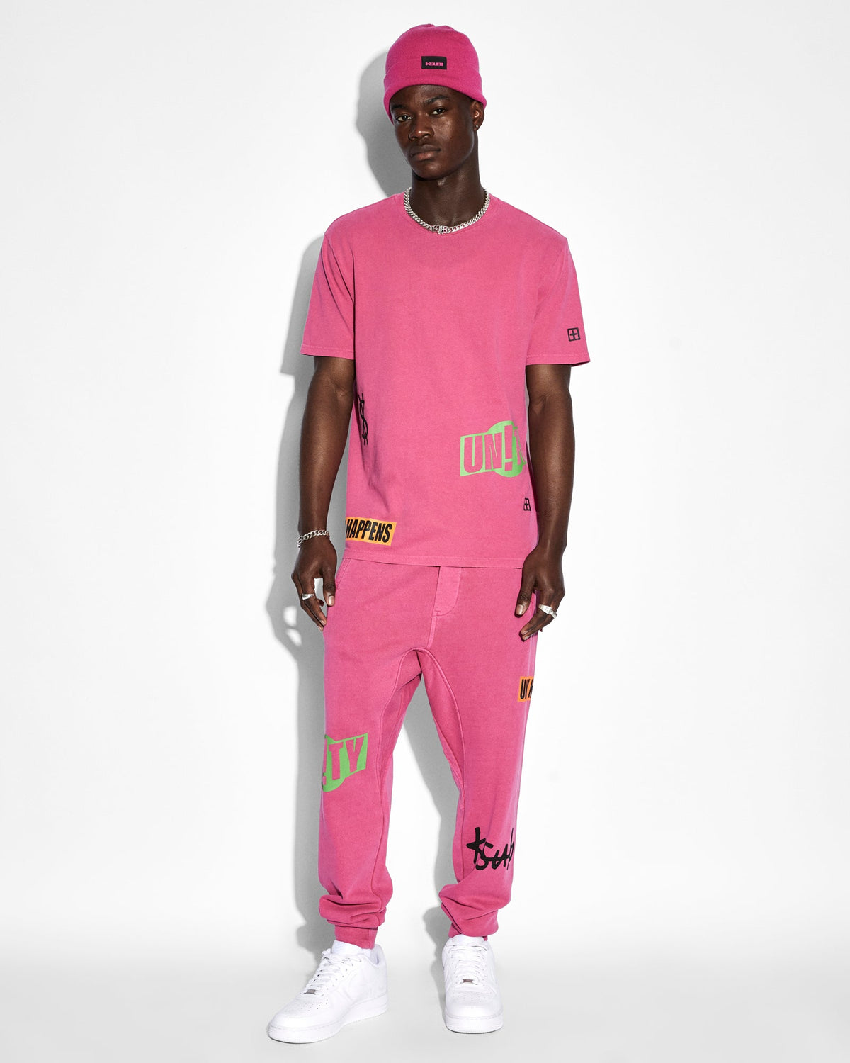 Mens Collective Kash Ss Tee Ultra Regular Tees - Pink
