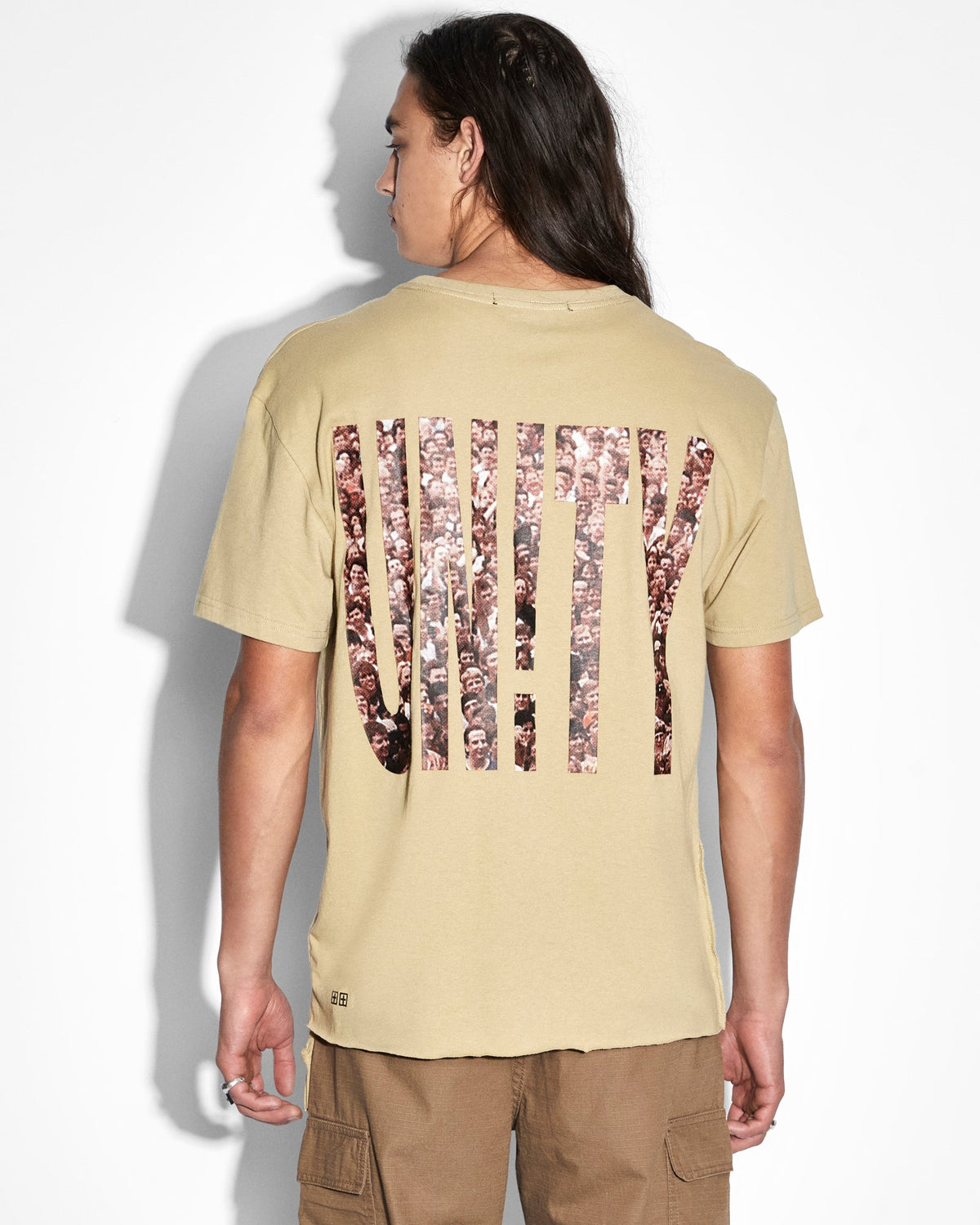 Mens Crowded Biggie Ss Tee Patrol Oversized Tees - Khaki