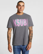 MENS DERANGED KASH SS TEE CHARCOAL TEES