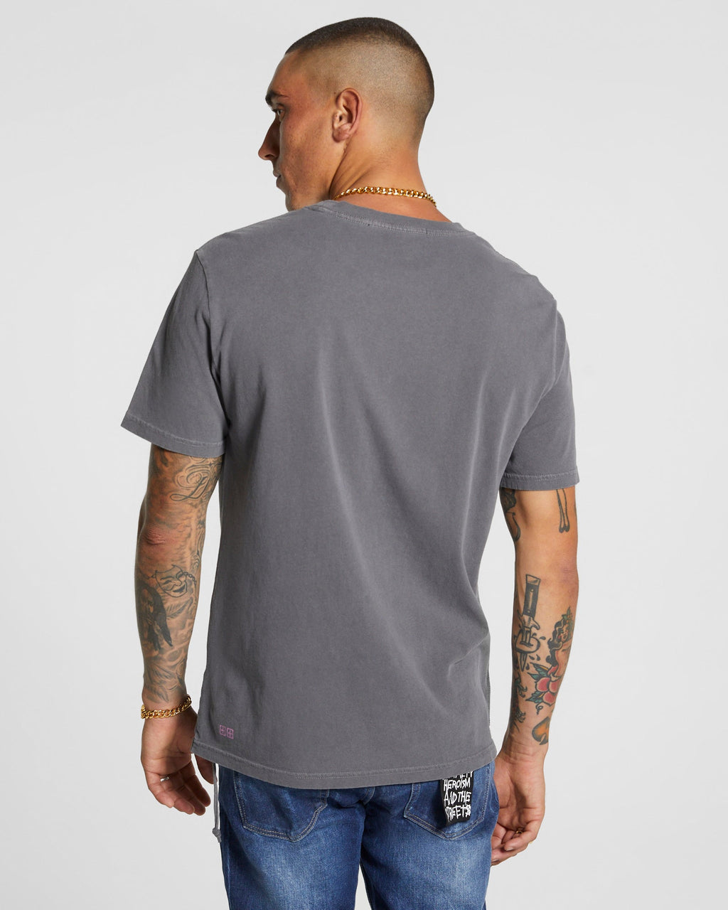 MENS DERANGED KASH SS TEE CHARCOAL TEES