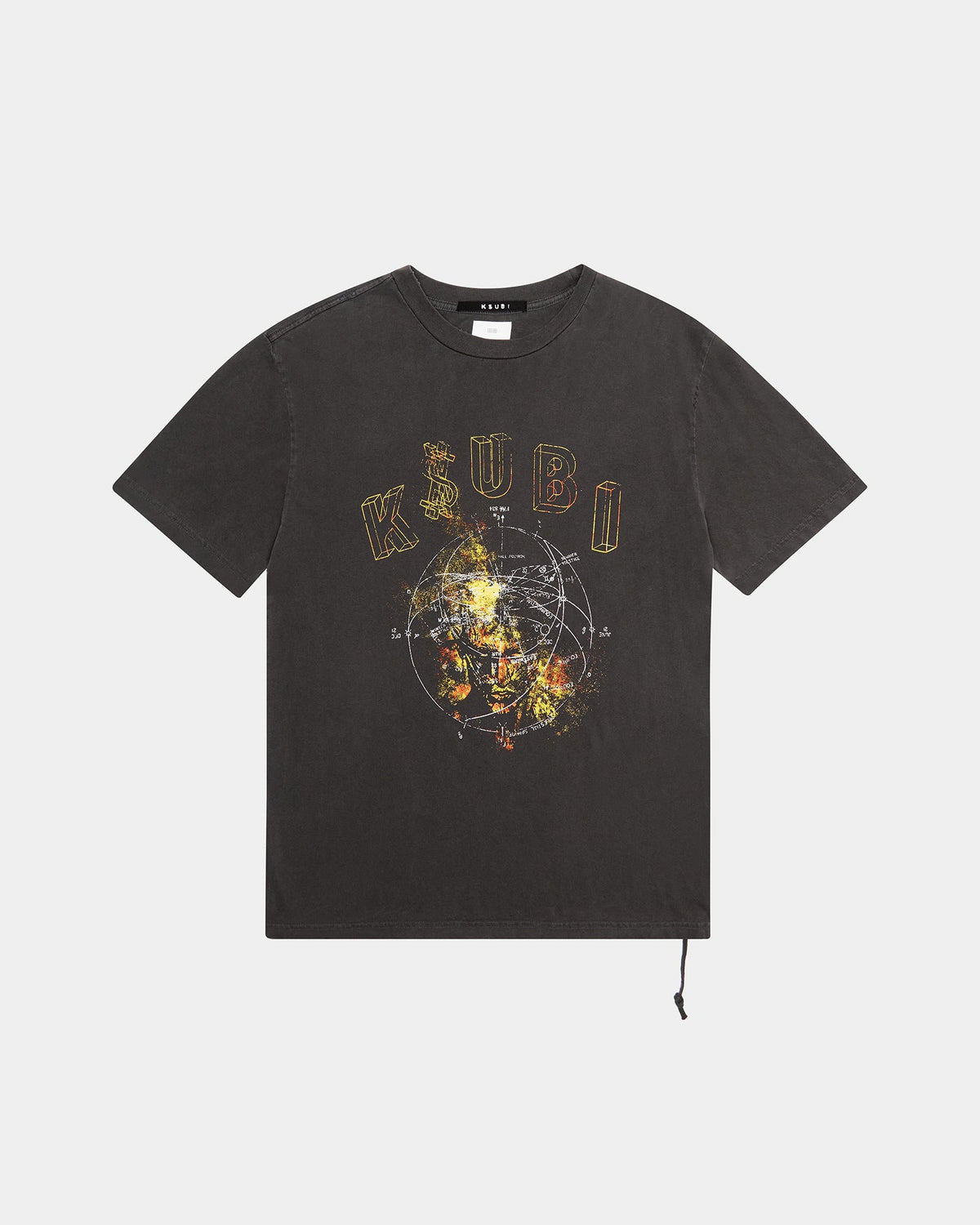 Mens Diagrams Biggie Ss Faded Black Oversized Tees - Black