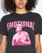 Womens Emotions Oh G Ss Tee Charcoal Oversized Tees - Grey