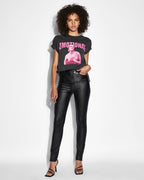 Womens Emotions Oh G Ss Tee Charcoal Oversized Tees - Grey