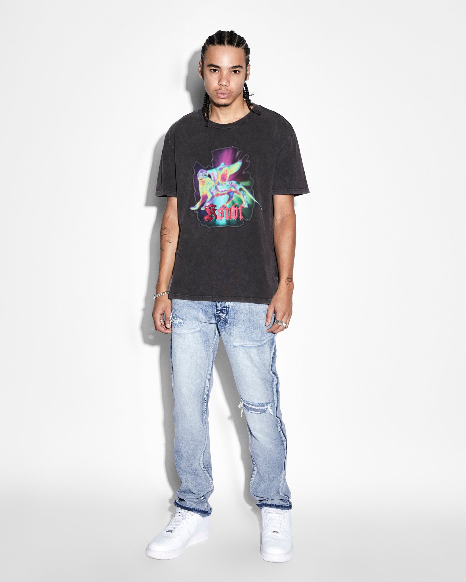 GRIFFIN KASH SS TEE ACID BLACK