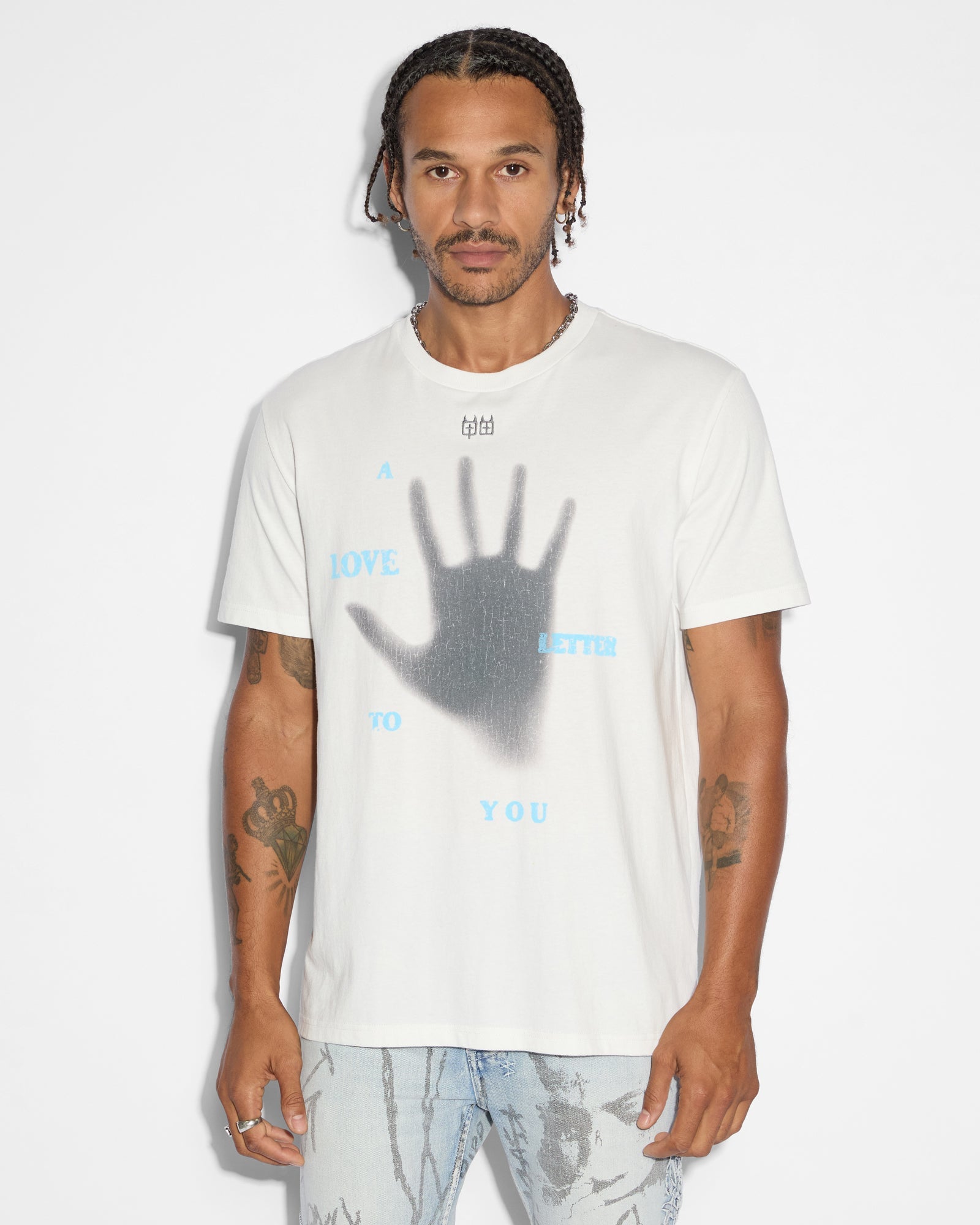 HAND KASH SS TEE VINTAGE WHITE