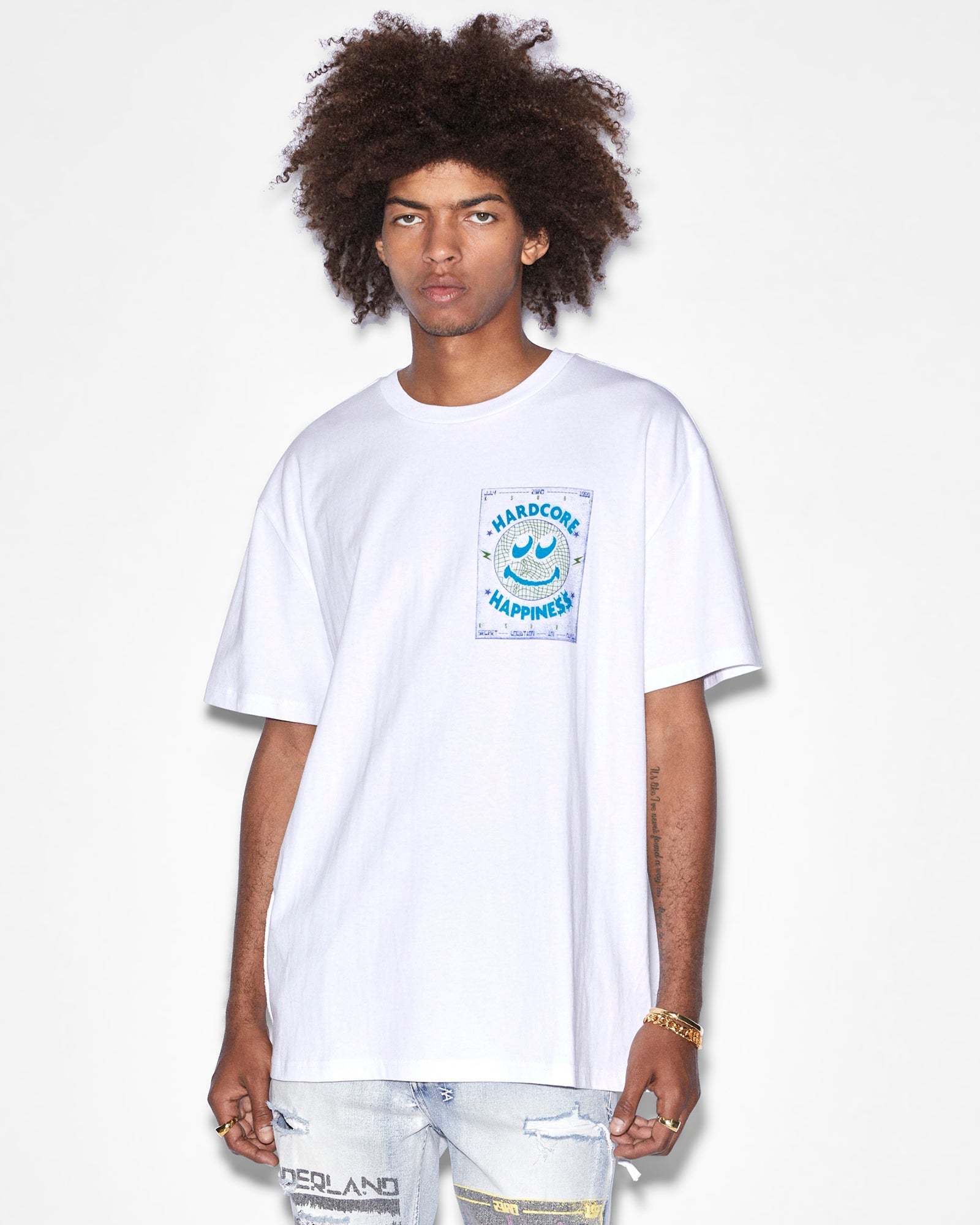 HARDCORE BIGGIE SS TEE TRU WHITE