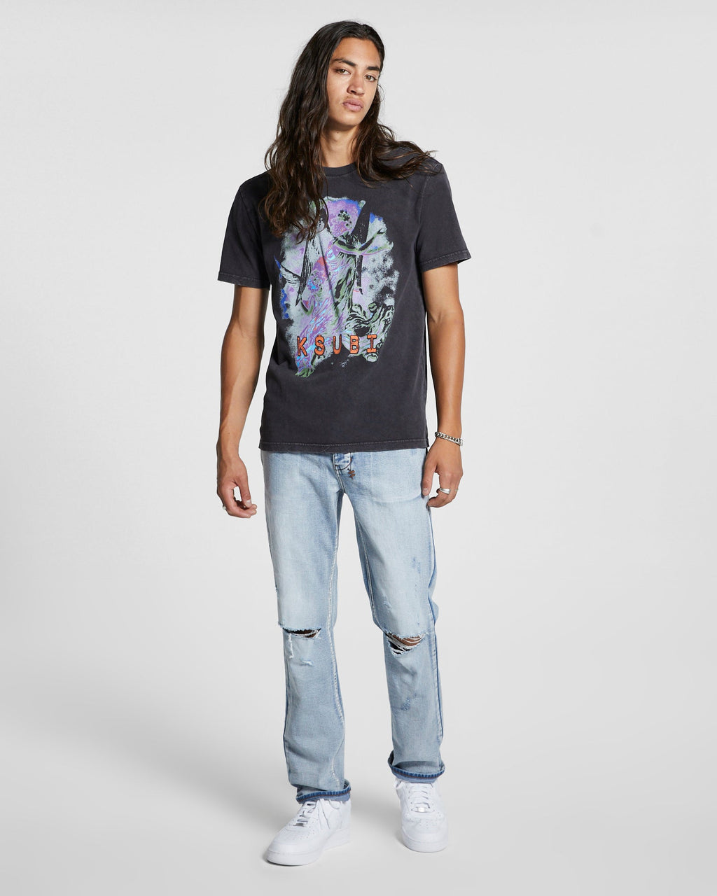 Mens Sedated Kash Ss Tee Black Dye Regular Tees - Black