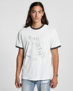 MENS SEXE  KASH SS RINGER TEE WHITE TEES