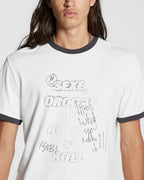 MENS SEXE  KASH SS RINGER TEE WHITE TEES