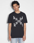 Mens Kult Biggie Ss Tee Jet Black Oversized Tees - Black