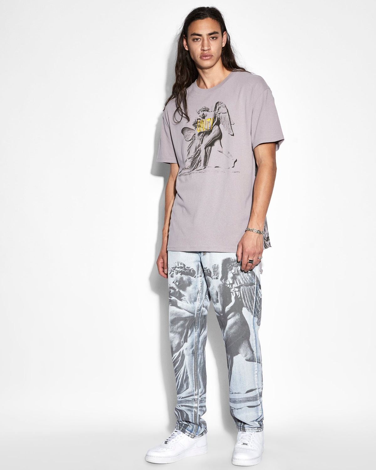 Mens Lovesik Biggie Ss Tee Silt Oversized Tees - Grey