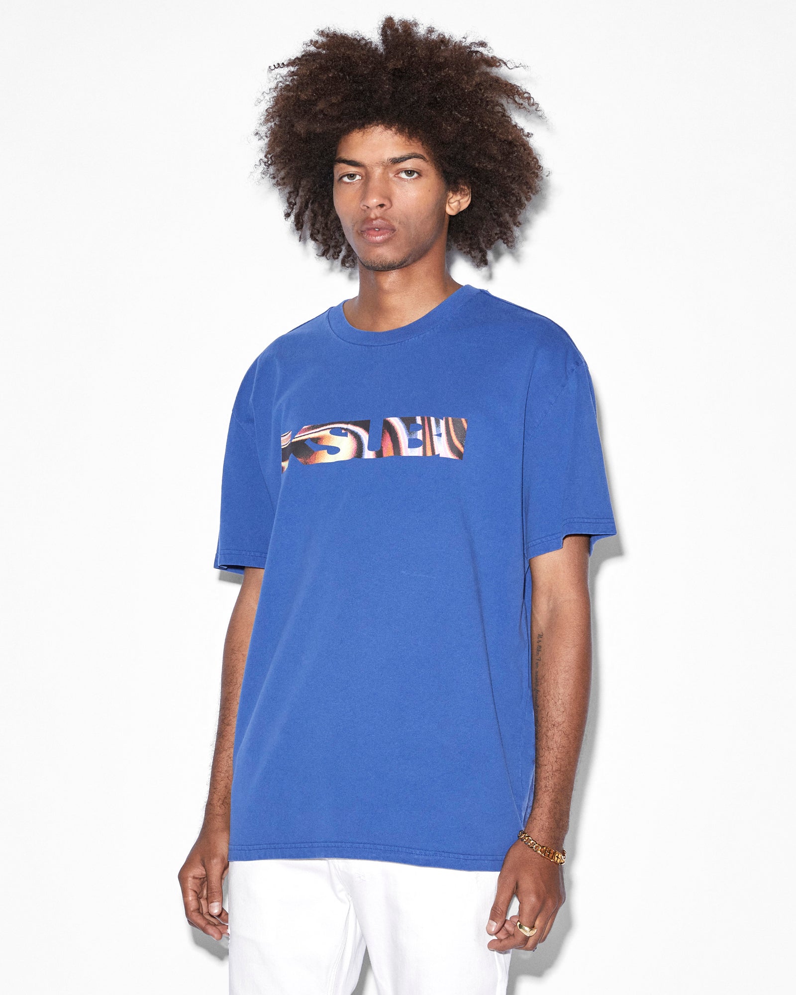 MIND STATE BIGGIE SS TEE SOLID BLUE