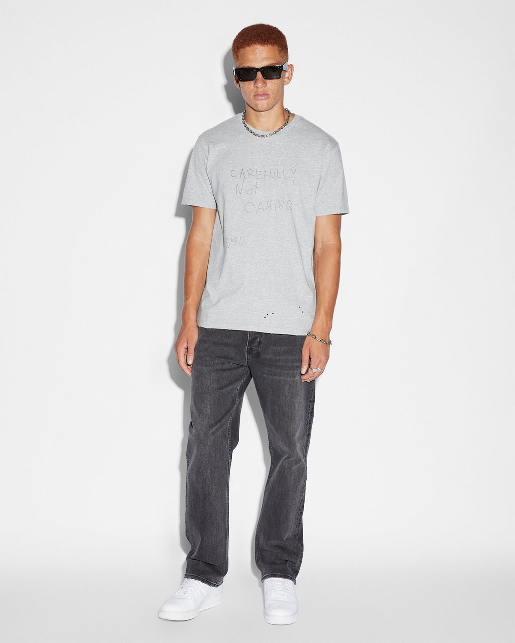 MENS HAZLOW BLACK METAL DENIM JEANS