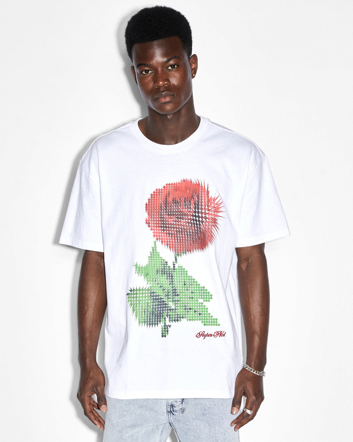 MENS PIXEL BIGGIE SS TEE TRU WHITE TEES
