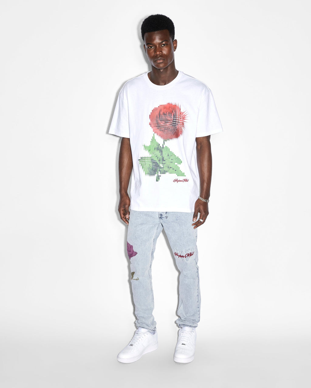 MENS PIXEL BIGGIE SS TEE TRU WHITE TEES