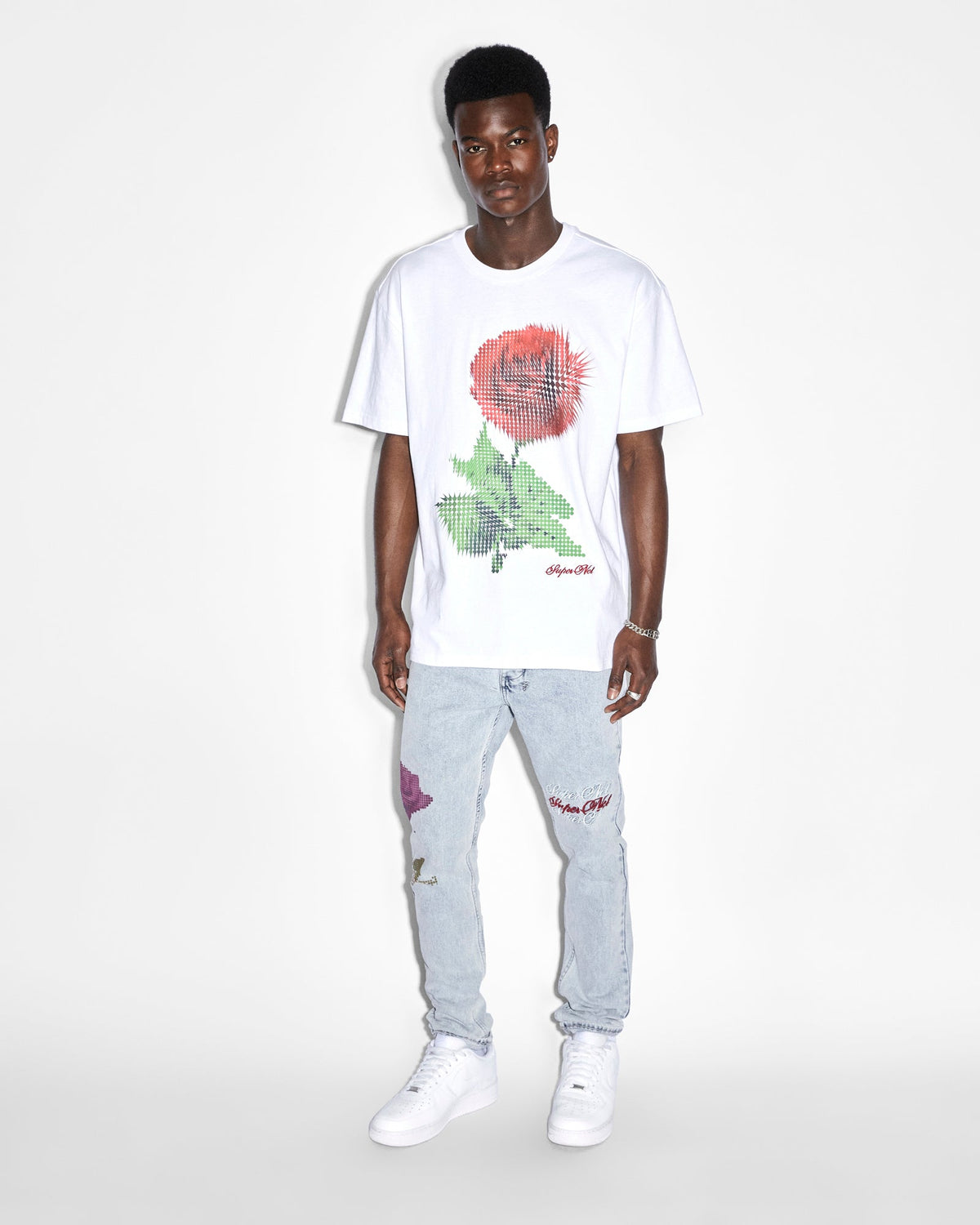 MENS PIXEL BIGGIE SS TEE TRU WHITE TEES