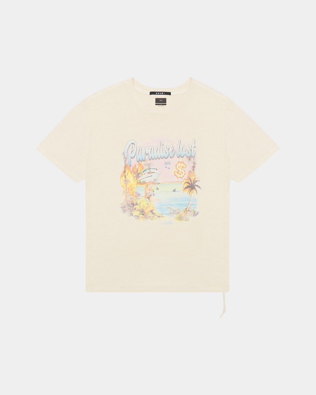 Mens Paradise Biggie Ss Tee Dusty Desert Oversized Tees - Tan