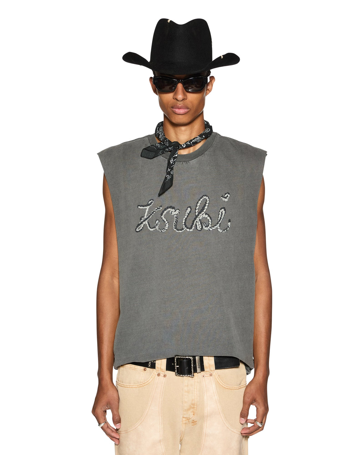 ROPED SLASH BIGGIE SS TEE CHARCOAL