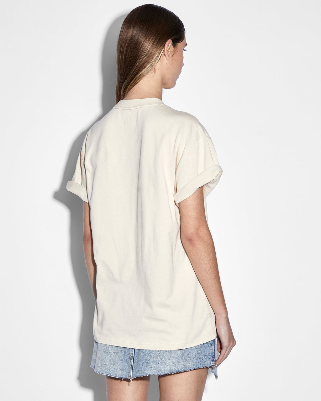 Womens Ksubi X P.e Nation Ss Tee Ecru Oversized Tees - White