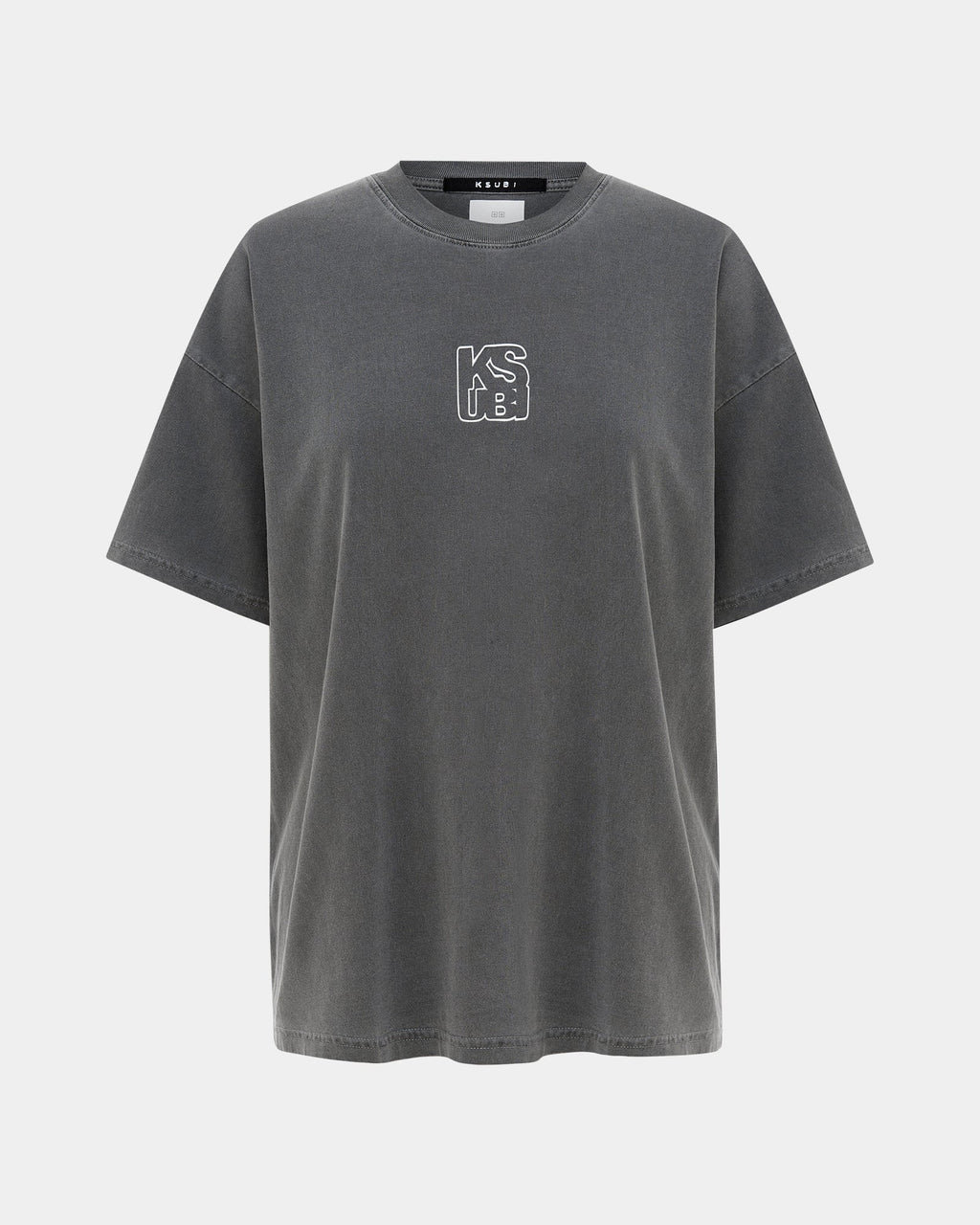 WOMENS STACKED OH G SS TEE CHARCOAL TEES