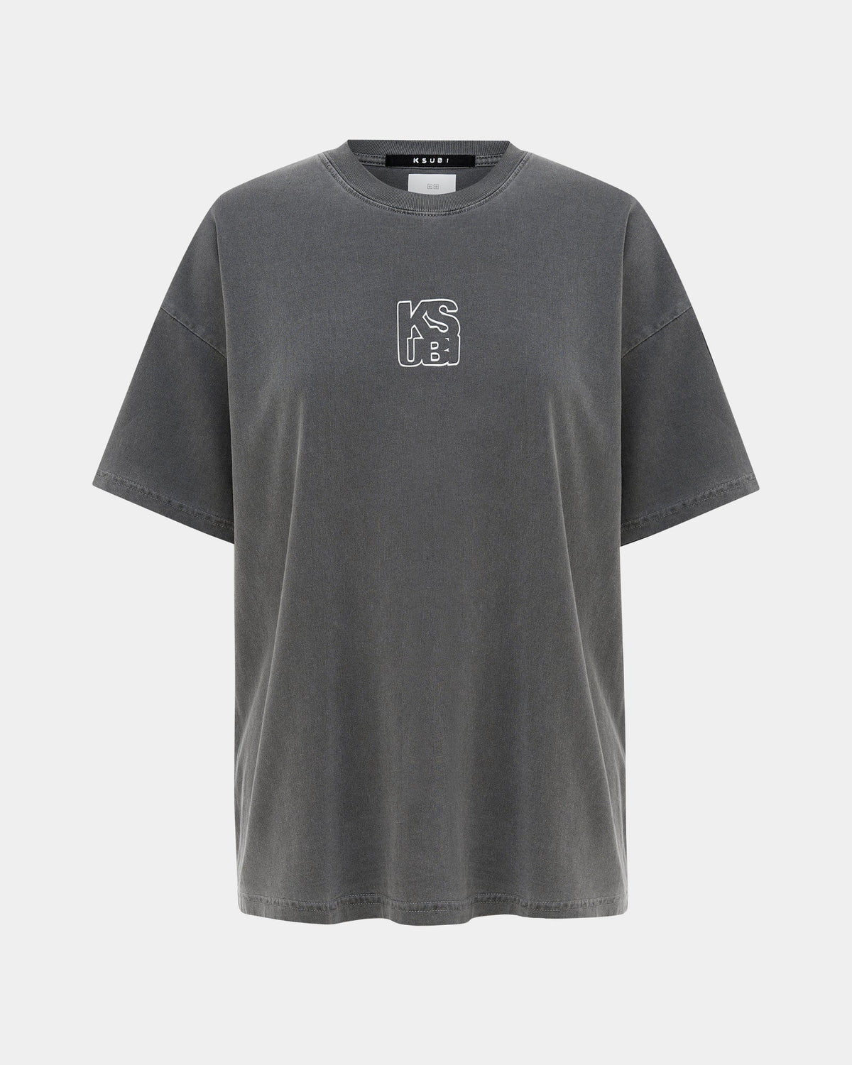 WOMENS STACKED OH G SS TEE CHARCOAL TEES