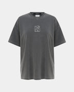 WOMENS STACKED OH G SS TEE CHARCOAL TEES