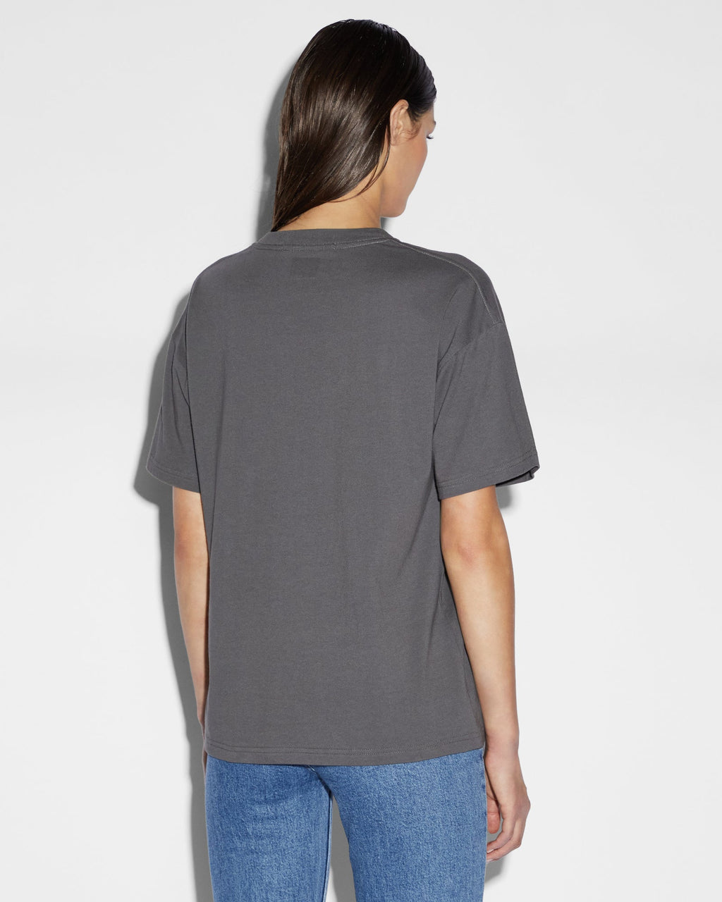 WOMENS STACKED OH G SS TEE CHARCOAL TEES
