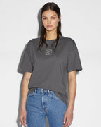 WOMENS STACKED OH G SS TEE CHARCOAL TEES