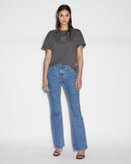 WOMENS STACKED OH G SS TEE CHARCOAL TEES