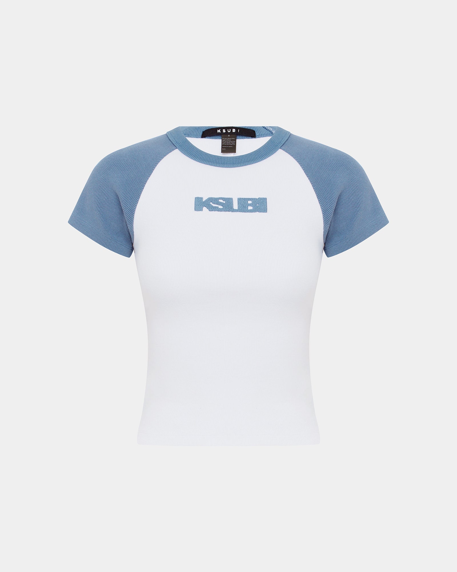 KSB BABY RINGER SS TEE CHARCOAL/WHITE