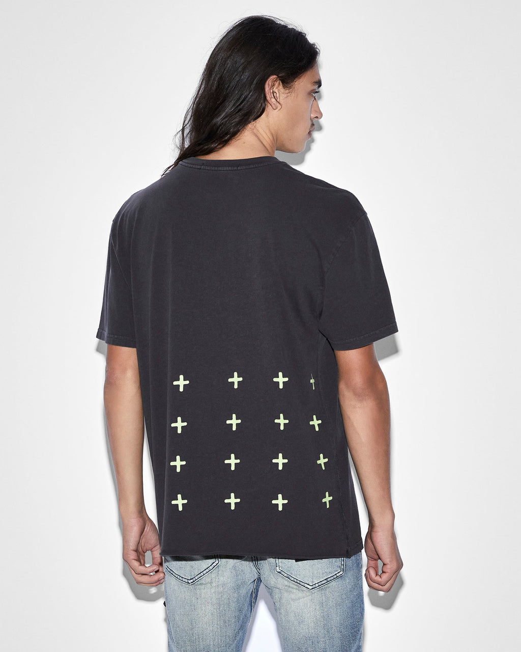 Mens Ticket Biggie Ss Tee Faded Black Oversized Tees - Black
