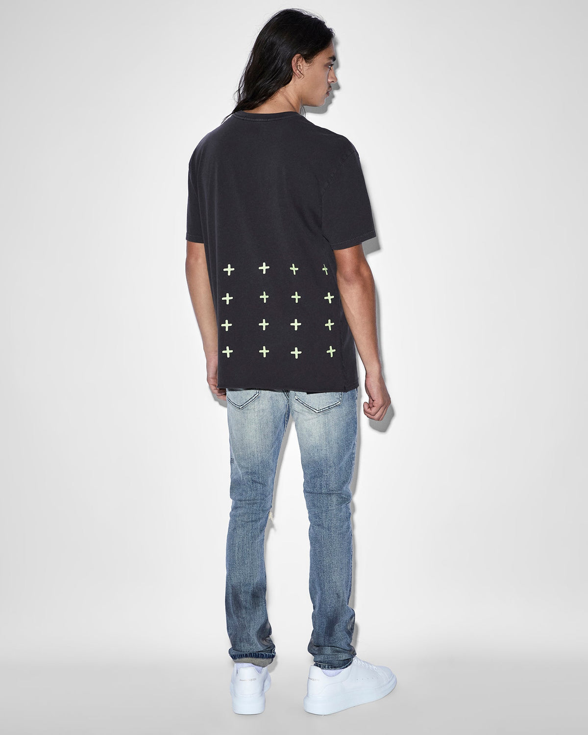 Mens Ticket Biggie Ss Tee Faded Black Oversized Tees - Black