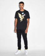 Mens Token Kash Ss Tee Jet Black Regular Tees - Black