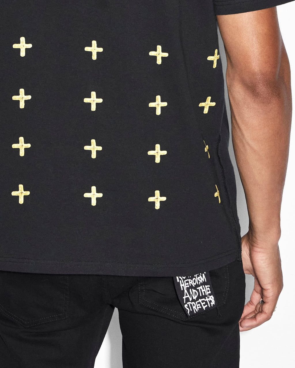 Mens Token Kash Ss Tee Jet Black Regular Tees - Black