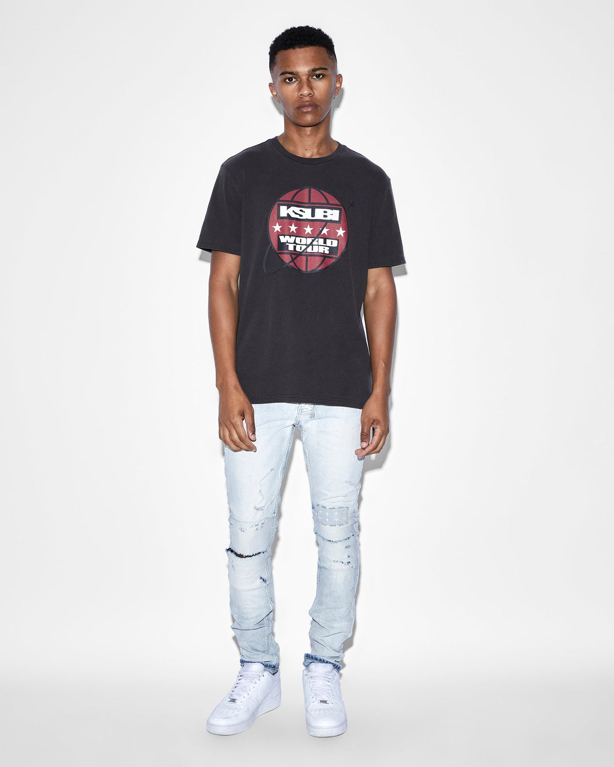 MENS TOUR BIGGIE SS TEE FADED BLACK TEES