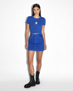 Womens Trackstar Baby Ss Tee Cobalt Fitted Tees - Blue