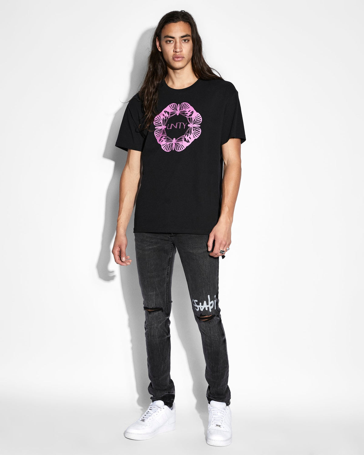 Mens Unityfly Biggie Ss Tee Black Oversized Tees - Black