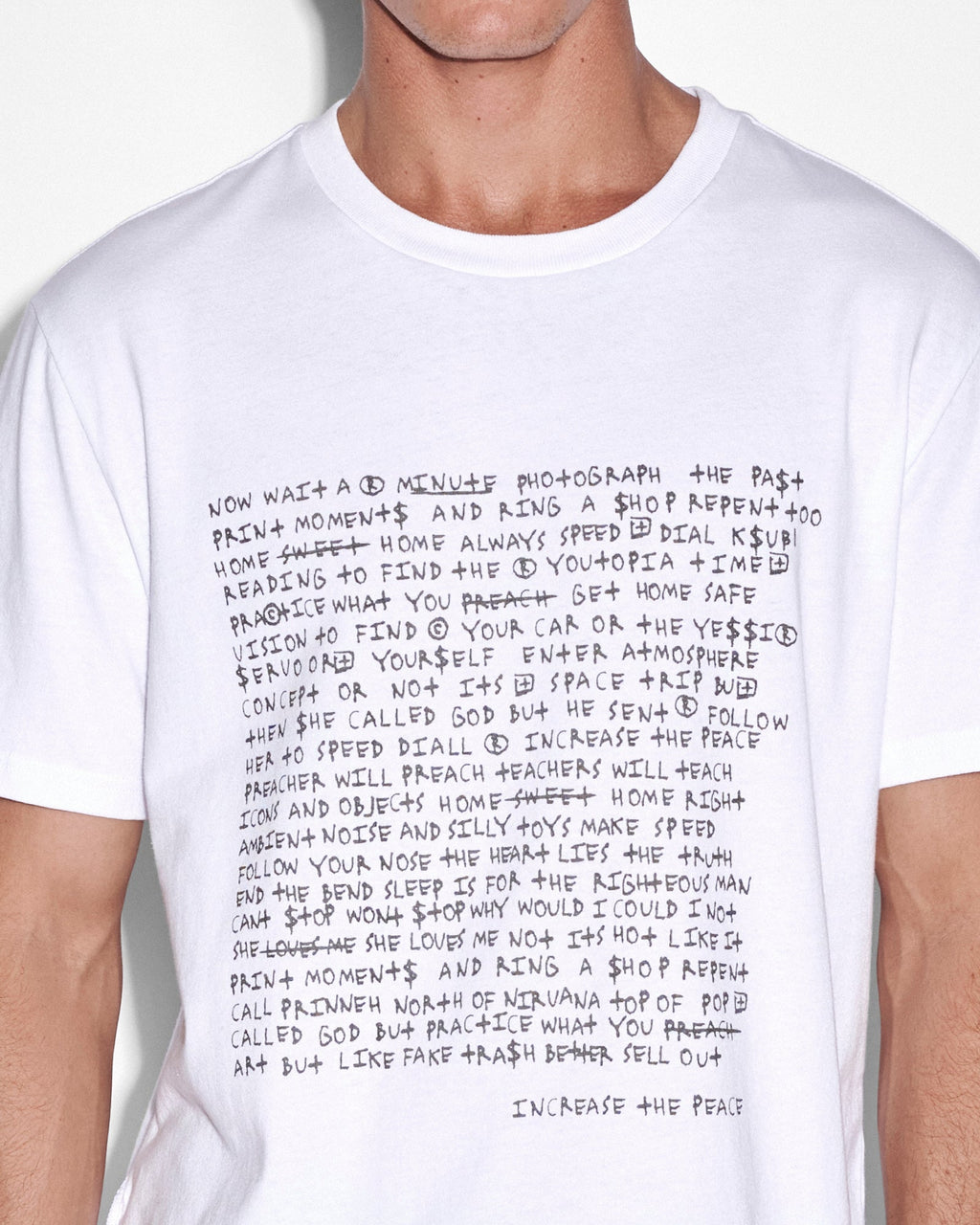 MENS WHITENOISE KASH SS TEE SPACE WHITE TEES