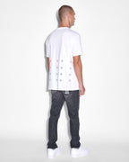 MENS WHITENOISE KASH SS TEE SPACE WHITE TEES