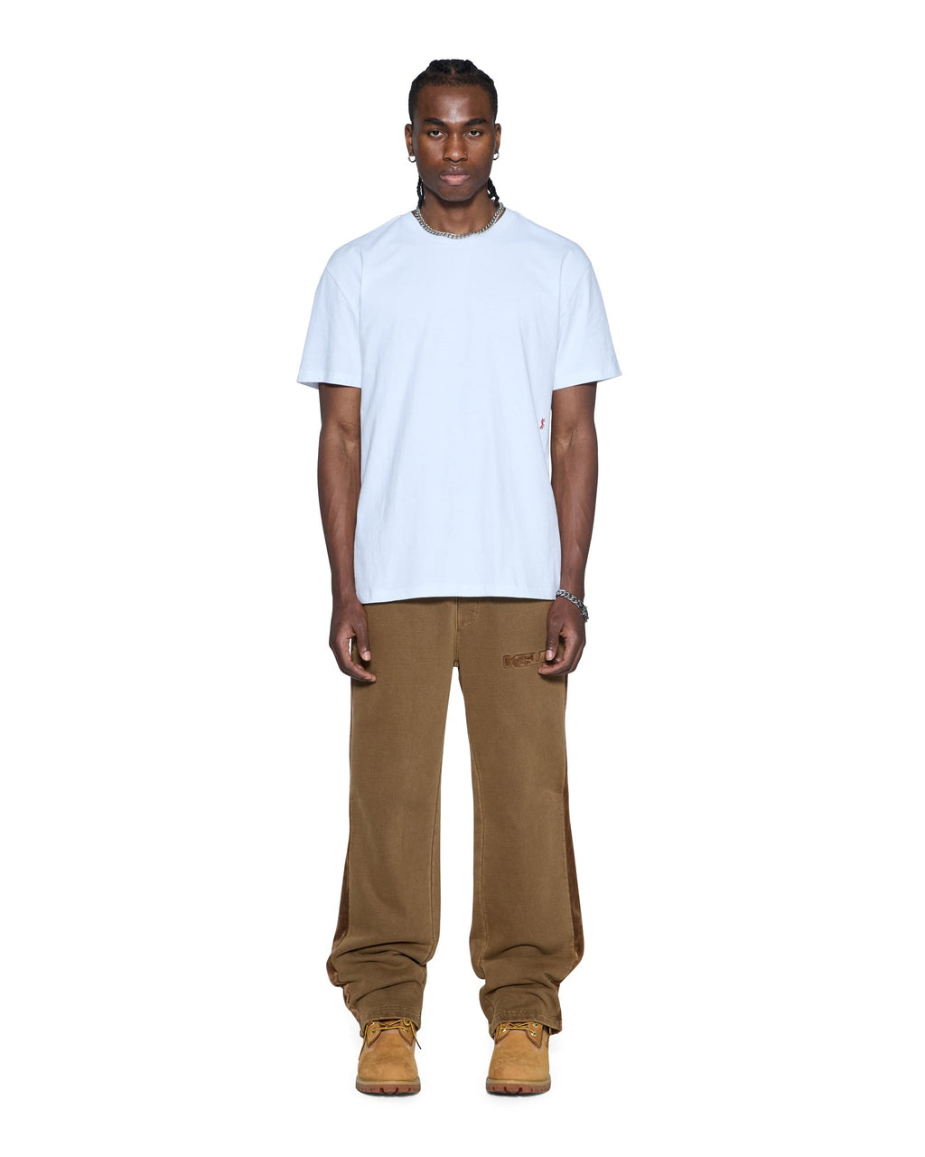 MENS 4X4 PAISE BIGGIE SS TEE WHITE RED TEES