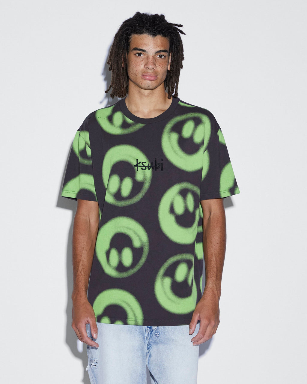 MENS HAPPY BIGGIE SS TEE BLACK TEES
