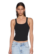 Womens Chloe Tank Black Fitted Tees - Black