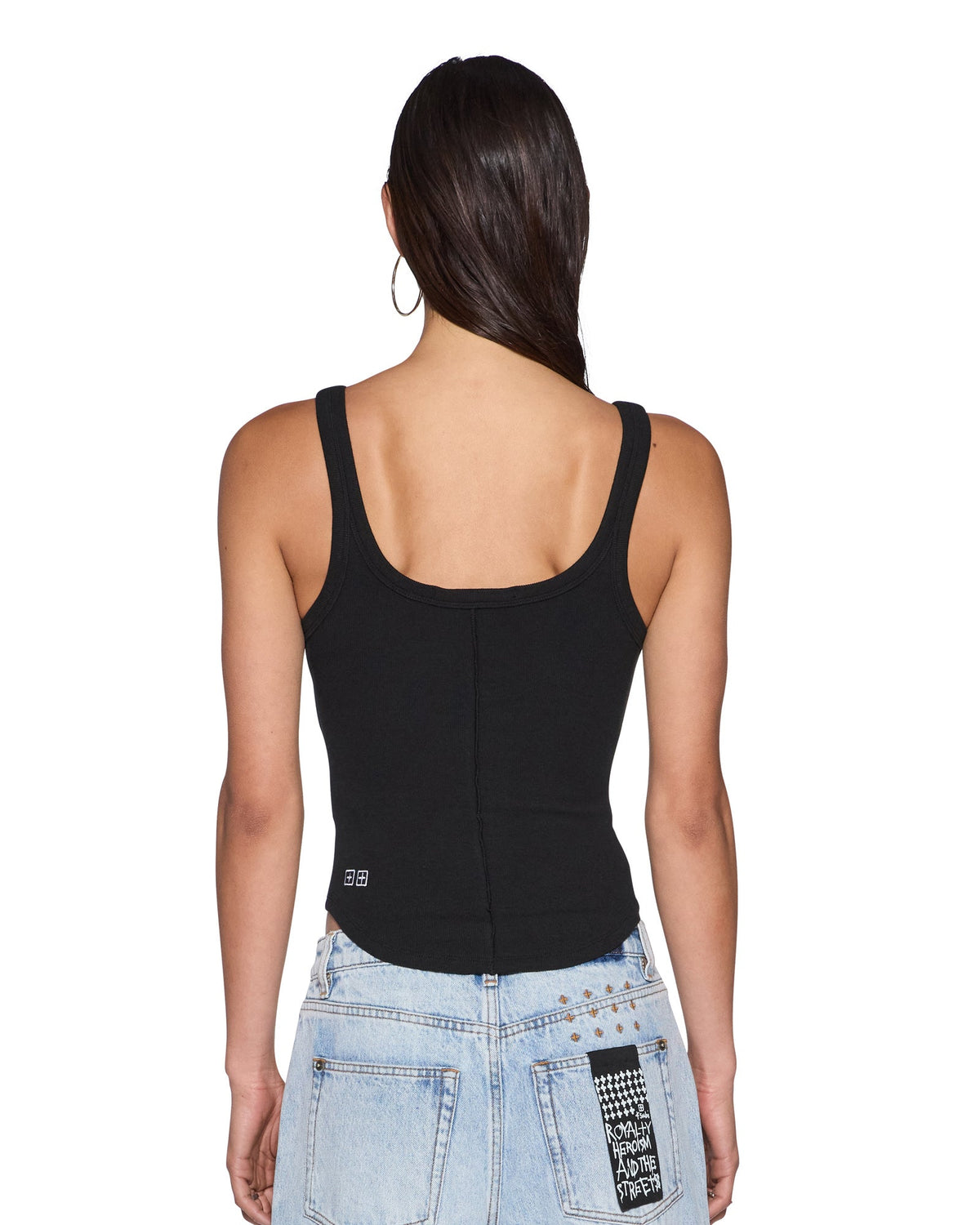 Womens Chloe Tank Black Fitted Tees - Black