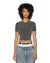WOMENS  1999 PLUS BABY SS TEE CHARCOAL FITTED TEES