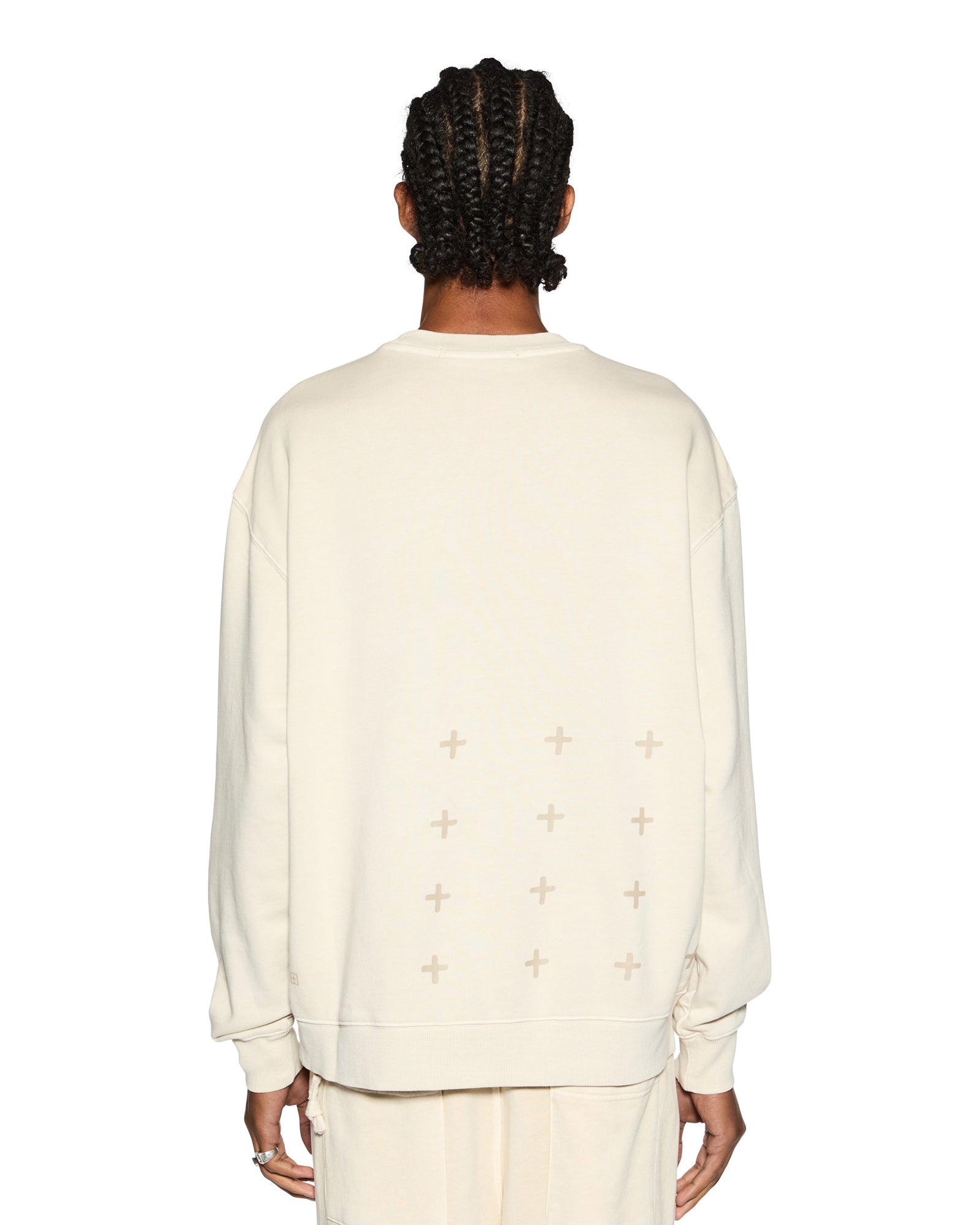 MENS  4 X 4 BIGGIE CREW DESERT OVERSIZED FLEECE