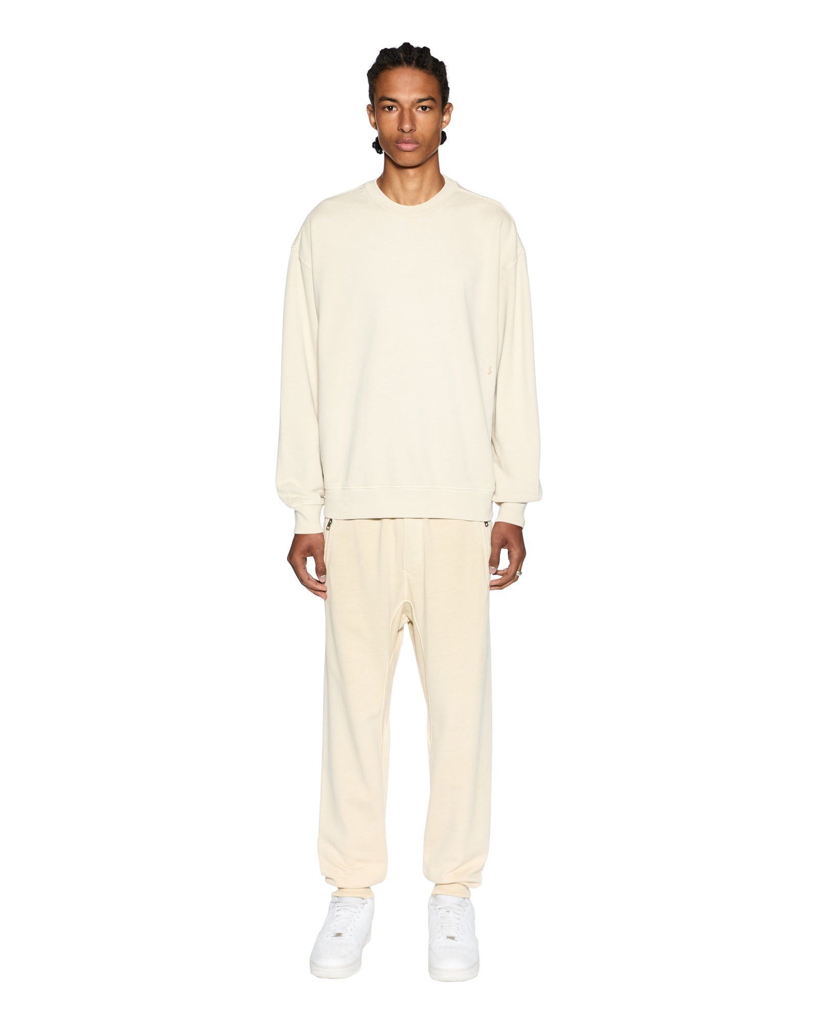 MENS  4 X 4 BIGGIE CREW DESERT OVERSIZED FLEECE