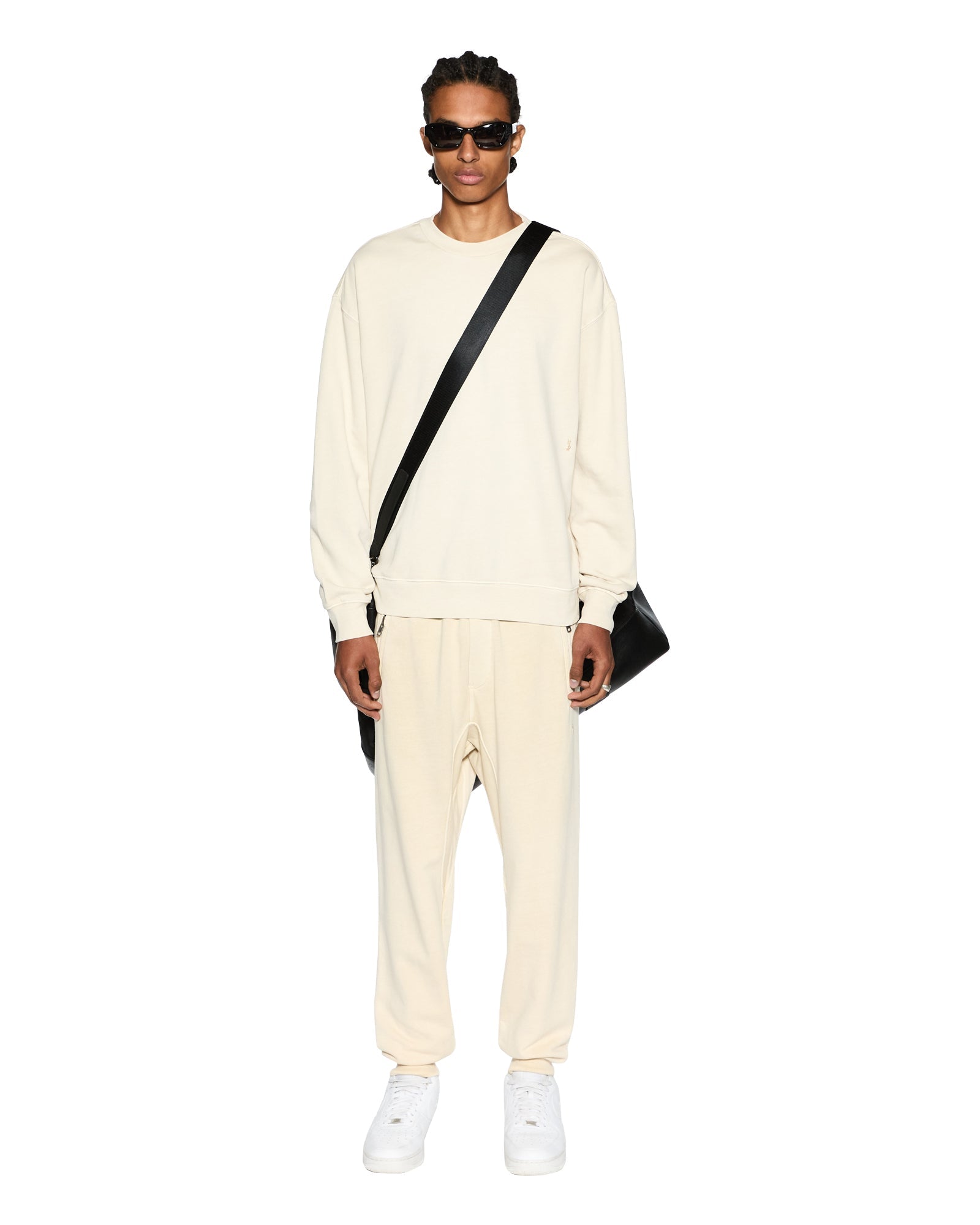 MENS  4 X 4 BIGGIE CREW DESERT OVERSIZED FLEECE