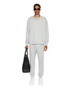 MENS 4 X 4 BIGGIE CREW GREY MARLE FLEECE